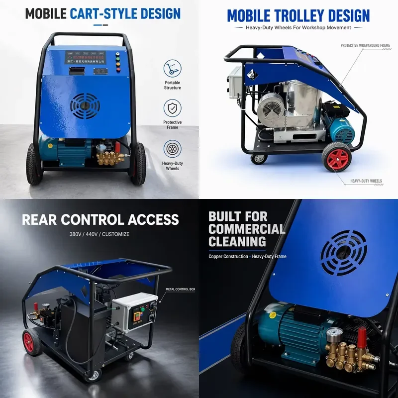 250 Bar High Pressure Washer Electric Hot Water High Pressure Cleaner for Road Cleaning