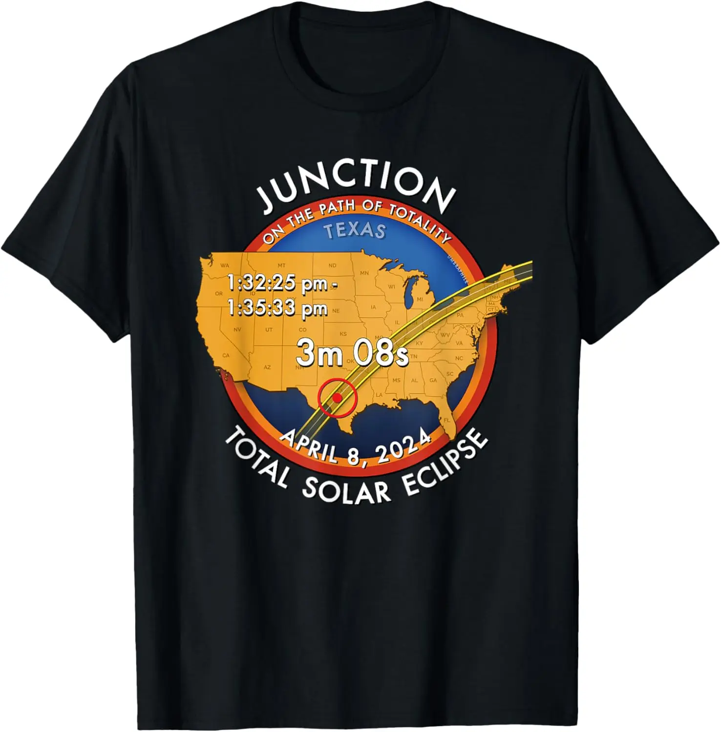 

Total Solar Eclipse Totality Junction Texas :: 27 2024: футболка