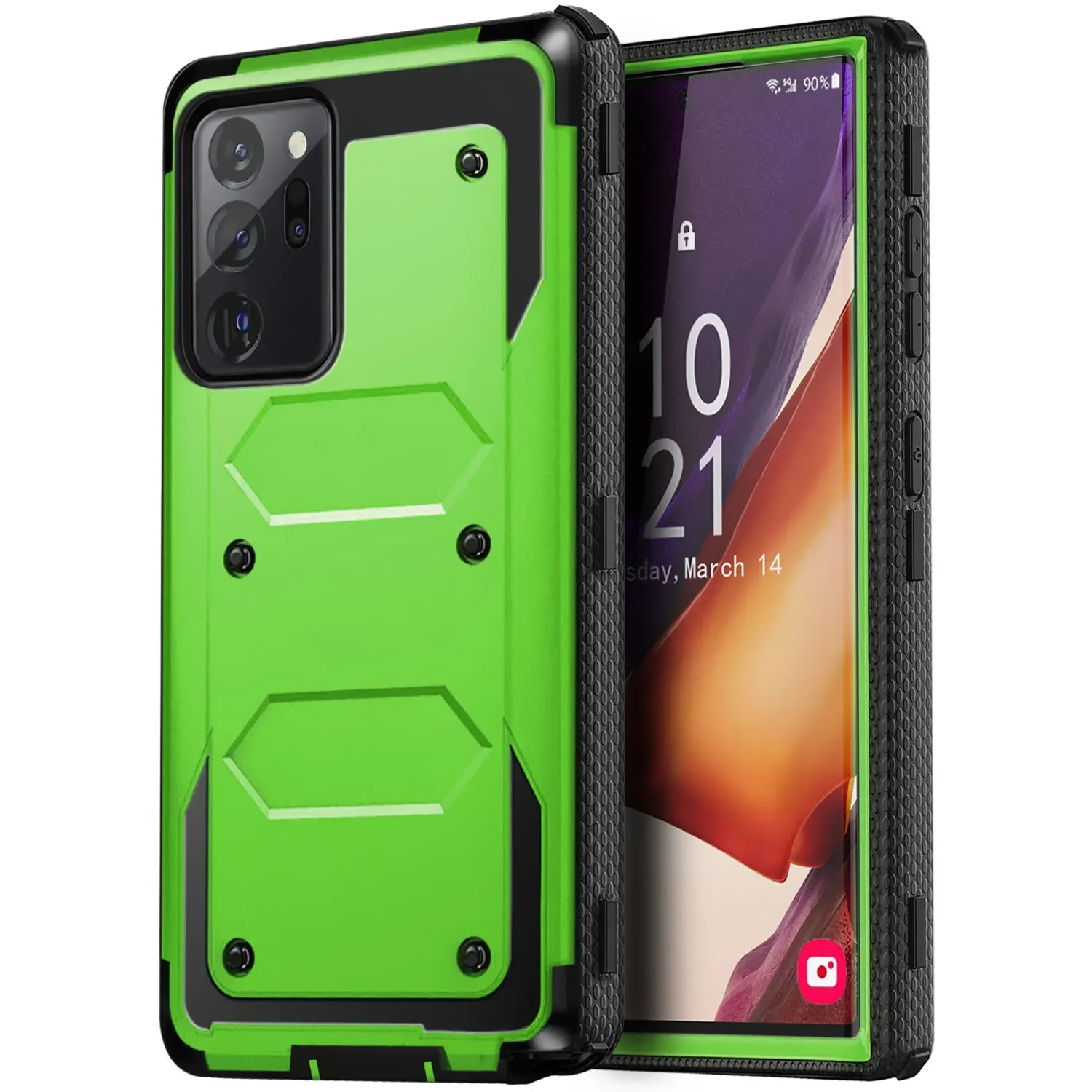 Note 20/Note 20 Ultra 5G Phone Case Shockproof Protective Heavy Duty Rugged Hybrid Cover Green