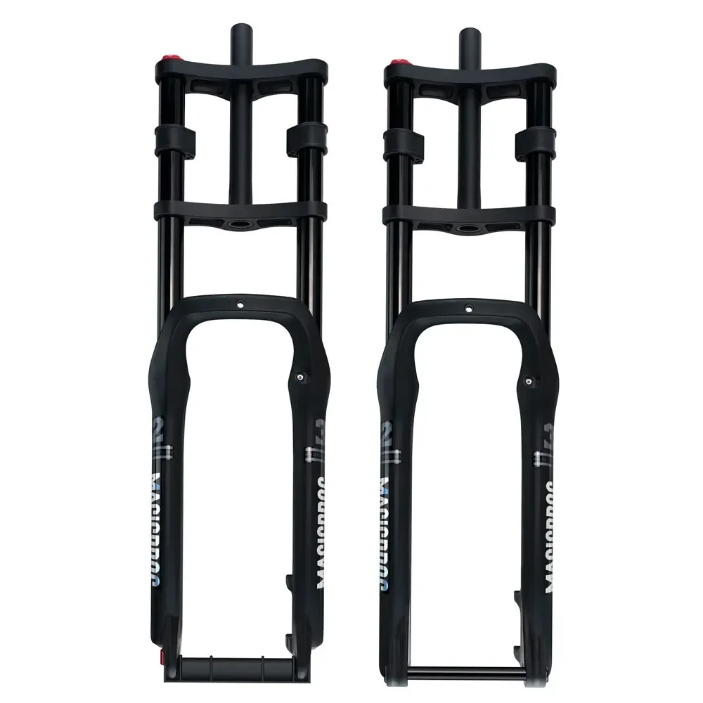 20 Inch *4.0 26 Inch *4.0 Air Suspension Double Shoulder DH Double Crown Fat Bike Fork For MTB Bicycle Electric Bike