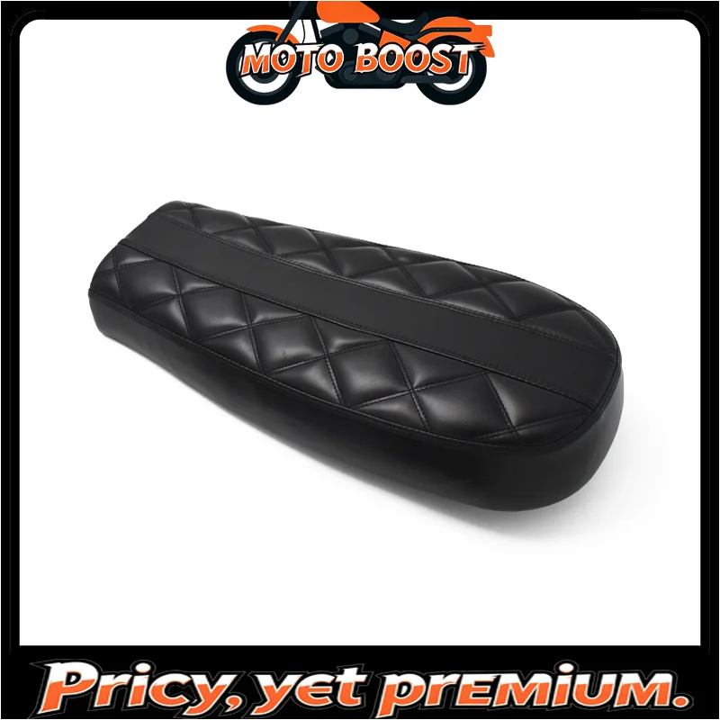 

53cm Universal Vintage Motorcycle Diamond Seat Cushion CG125 Bilateral Rhombus Seats Cafe Racer Tracker Scrambler Black Brown