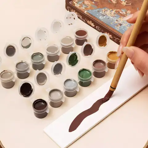 6 färger keramik underglasyr färgad sandsten glasyr keramisk målning dekorativ sandkorn textur sten sand färgämne 8 best sales Keramikunderglasyr - №6