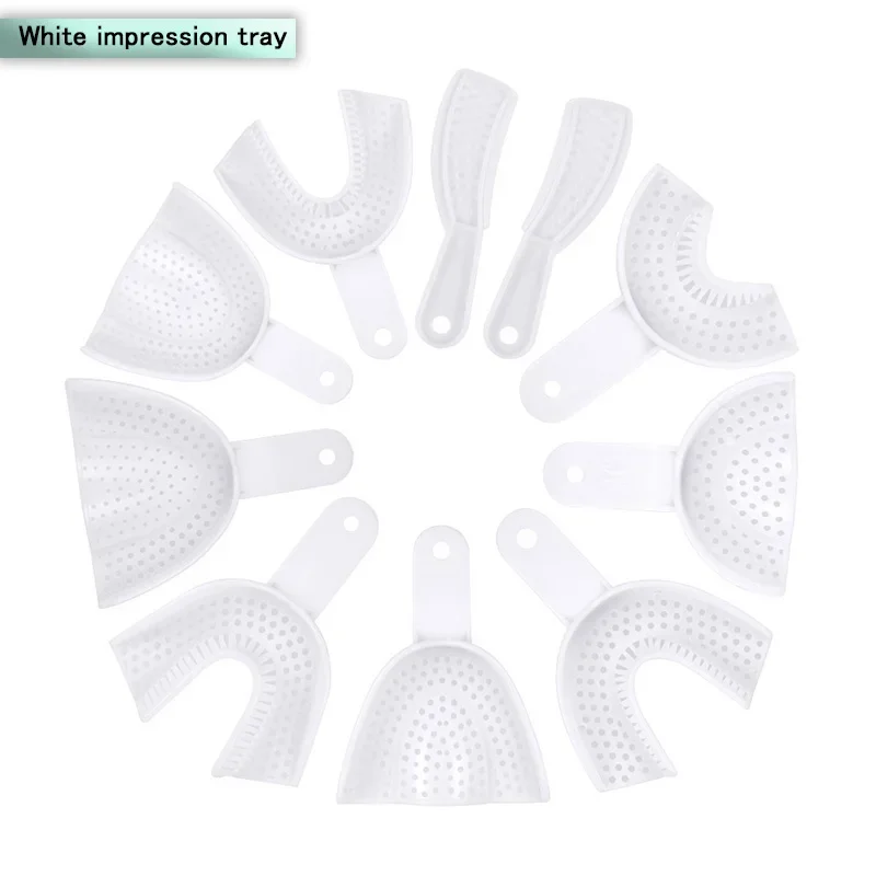 

Disposable Transparent/White Dental Impression Tray Teeth Holder Dentist Tools Lab Material for Orthodontic Alginate Modeling