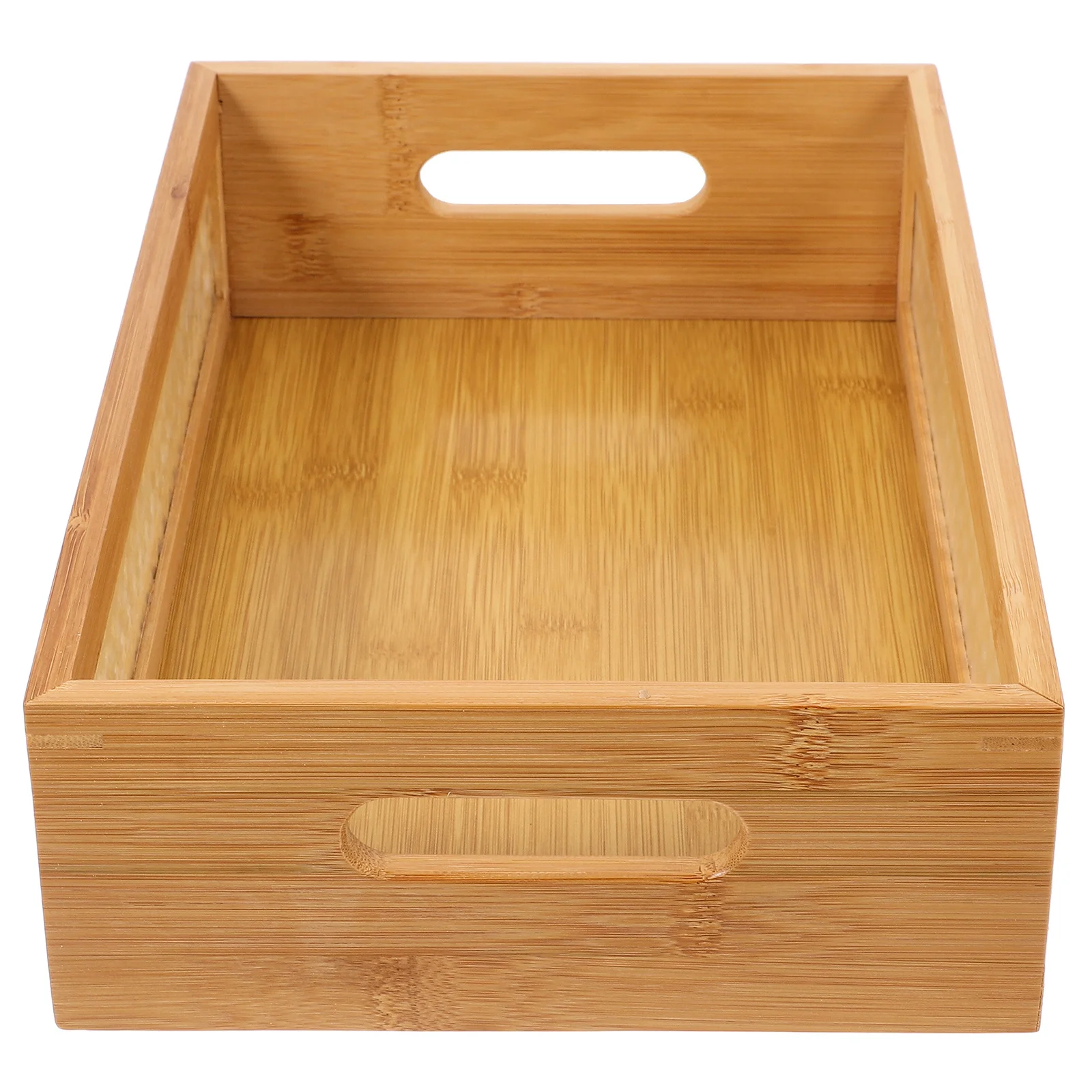 

Large Bamboo Storage Basket Woven Desktop Organizer for Bedroom Bathroom Book Cosmetics Sundries Storage Container Decorative