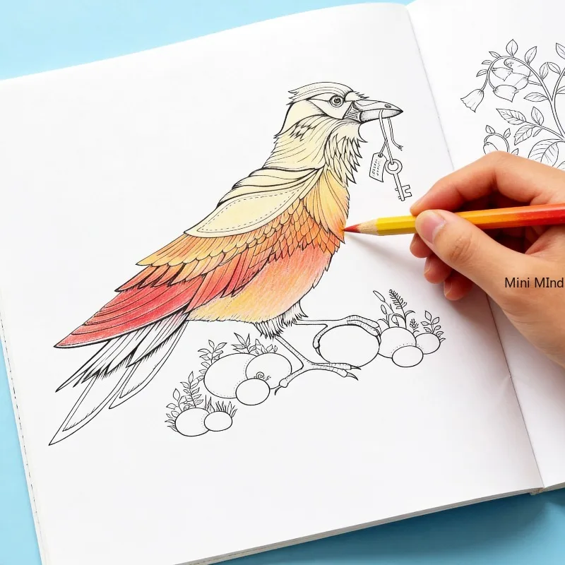A Decompression Coloring Book for The Forest Series A Vivid Drawing Book That Helps Relax Through Painting 24 Pages