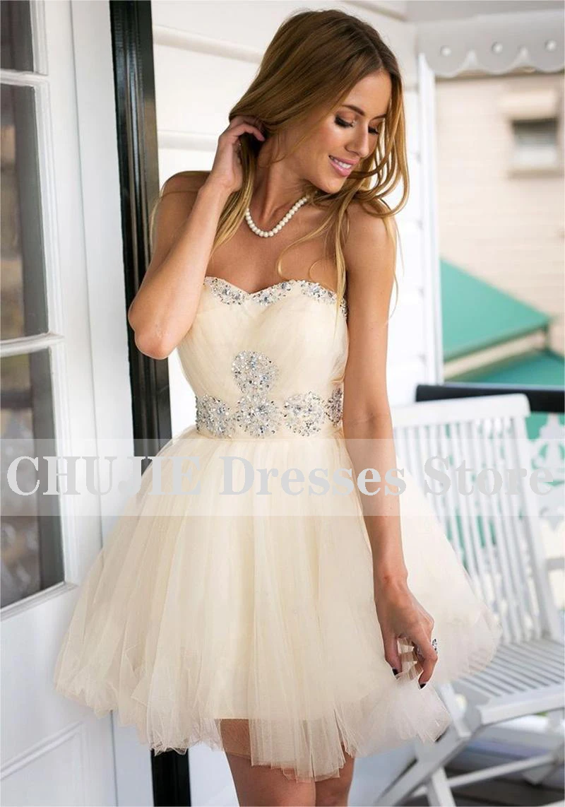 

Sequins Mini Homecoming Dresses Women Cocktail Dress A Line Lace Up Back Prom Evening Gowns Lace Up Back Wedding Party Gown