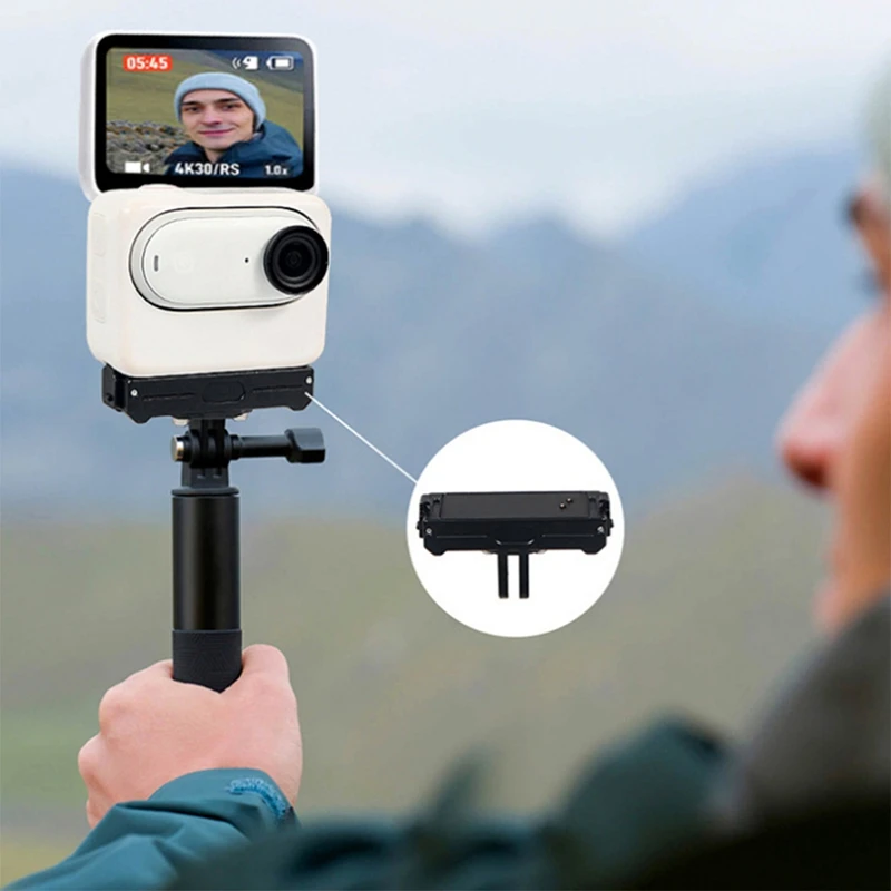 2025 جديد المغناطيسي جبل الإفراج السريع ترايبود محول مع USB شحن ل Insta360/GO 3 3S الإبهام حامل كاميرات مراقبة عالي الجودة قاعدة المغناطيس