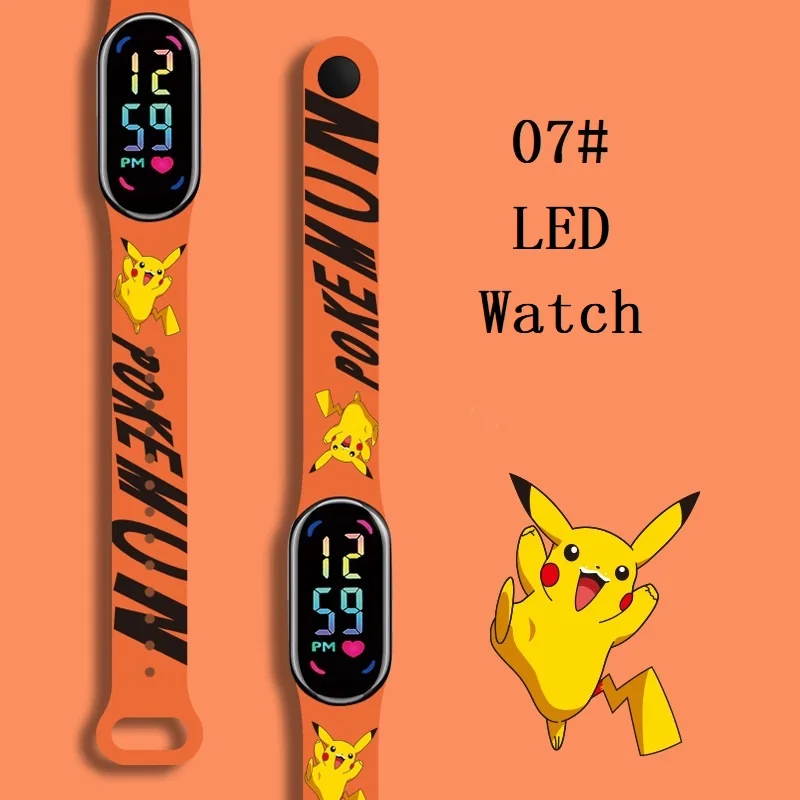 

Pikachu Children Watches Girls Waterproof Sport Touch Screen Watch for Women Waterproof Digital Clock Bracelet Gifts