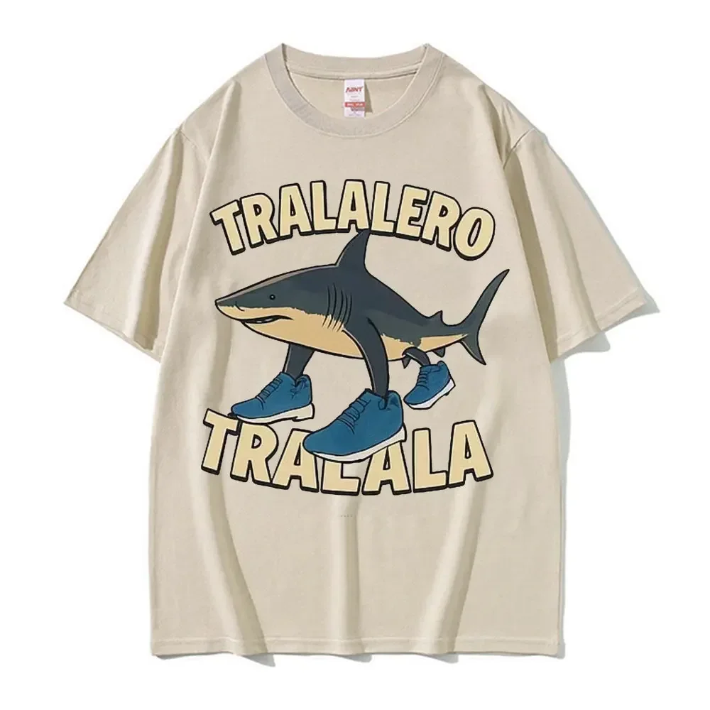 Divertente Running Shark Meme T-shirt Donna Moda T-shirt vintage T-shirt Abbigliamento donna