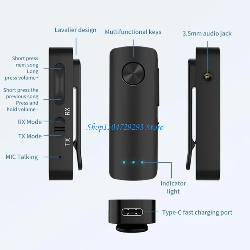 Y2GD BT-متوافق مع 5.3 محول ستيريو لاسلكي جهاز ريسيفر استقبال وإرسال لتلفزيون السيارة #2