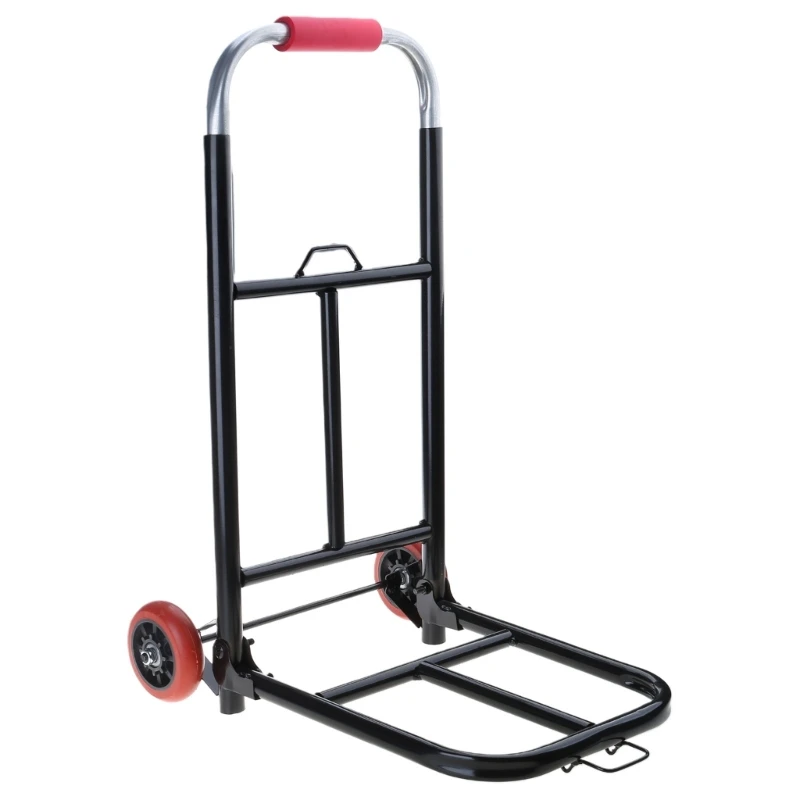 Carrello portatile pieghevole con ruote in gomma da 10 per viaggi shopping
