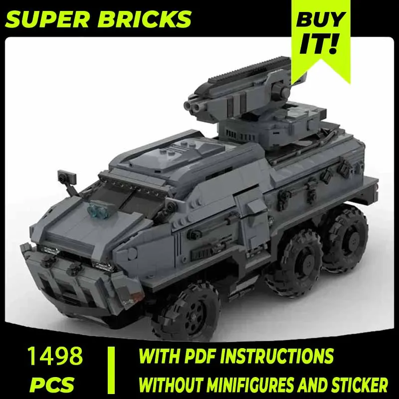 Moc Building Bricks Military Model Futuristic APC Radio Controlled Technology Modular Blocks Gift Christmas Toy DIY Set Assembly