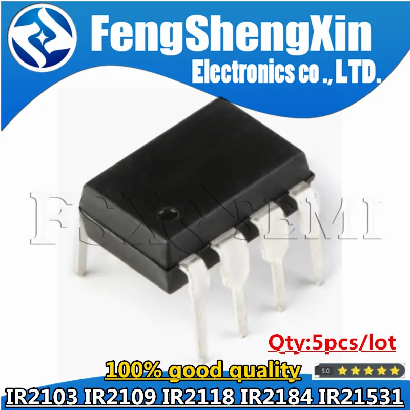

5pcs IR2103 IR2019 IR2118 IR2184 IR21531 IR21531D DIP-8 Bridge drive motor control IC