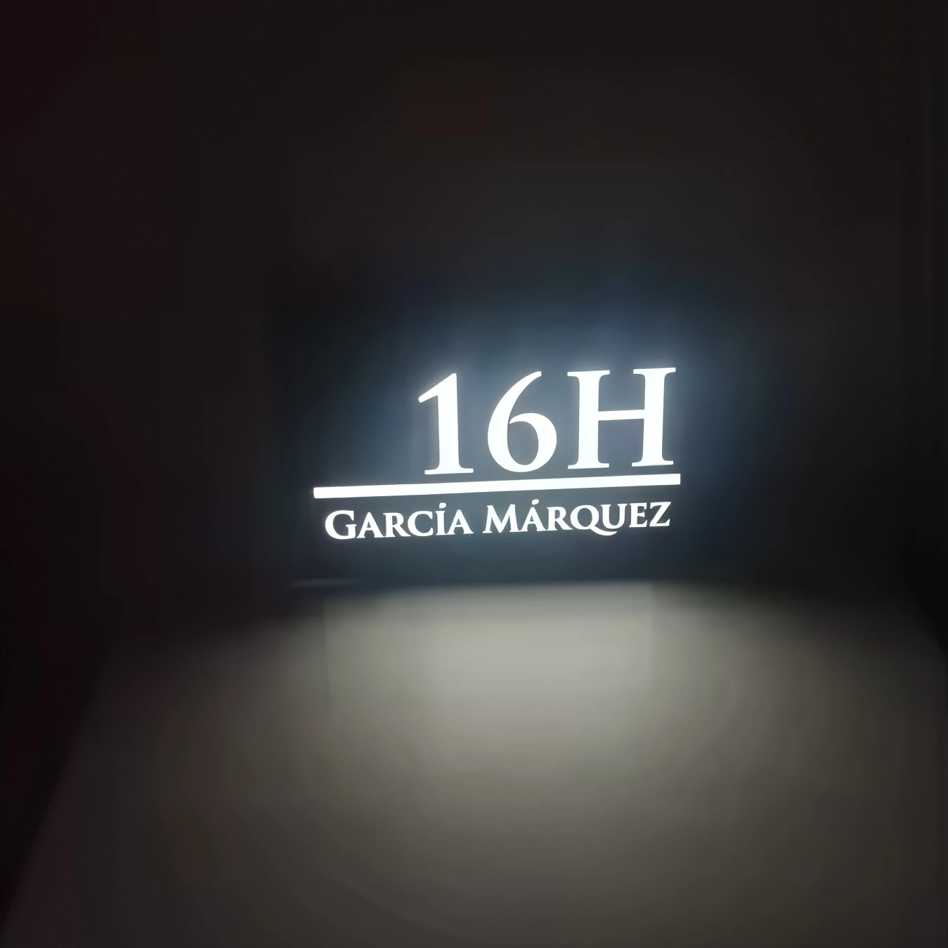 Solar 3D LED House Number Sign, Personalized Address Plaque,Custom Street Name Plate, Outdoor Waterproof Wall Door Sign