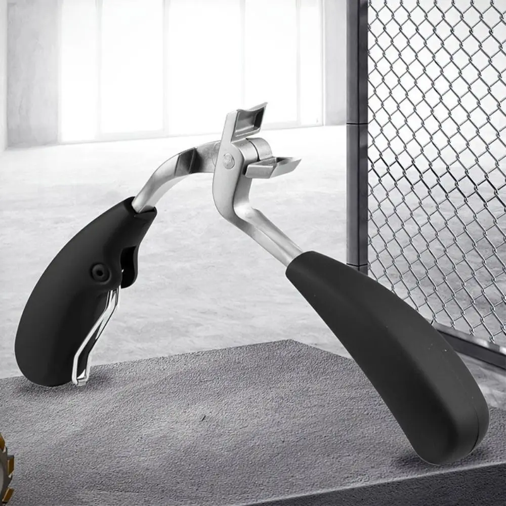 Extra Wide Mouth Curved Nail Clippers Large Opening Stainless Steel Nail Cutters Comfortable Grip Rust-proof Thick Nail Trimmer