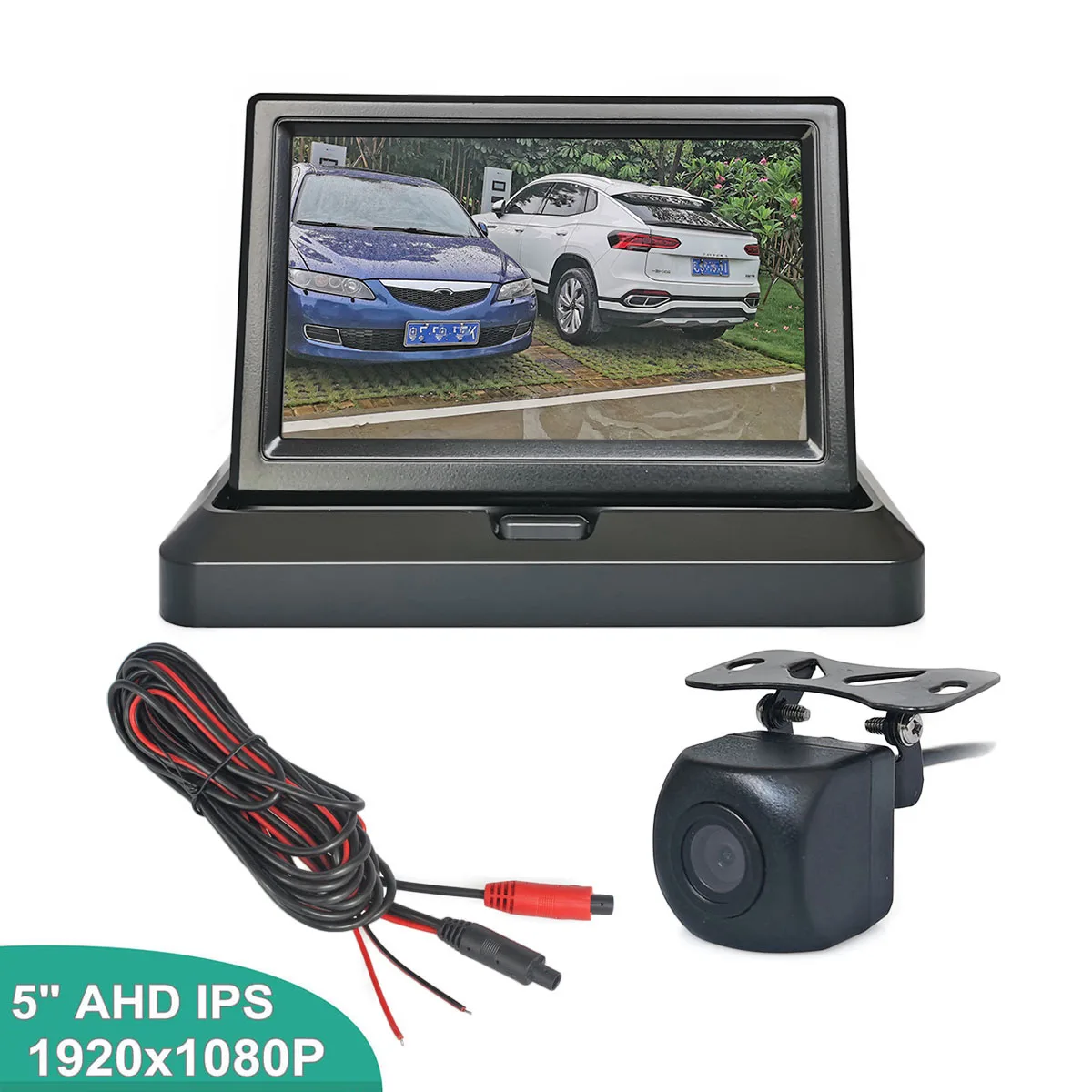 

SMALUCK 1920*1080 5inch AHD IPS Foldabel Car Monitor Starlight Night Vision Backup Car Camera Vehicle Reverse Camera