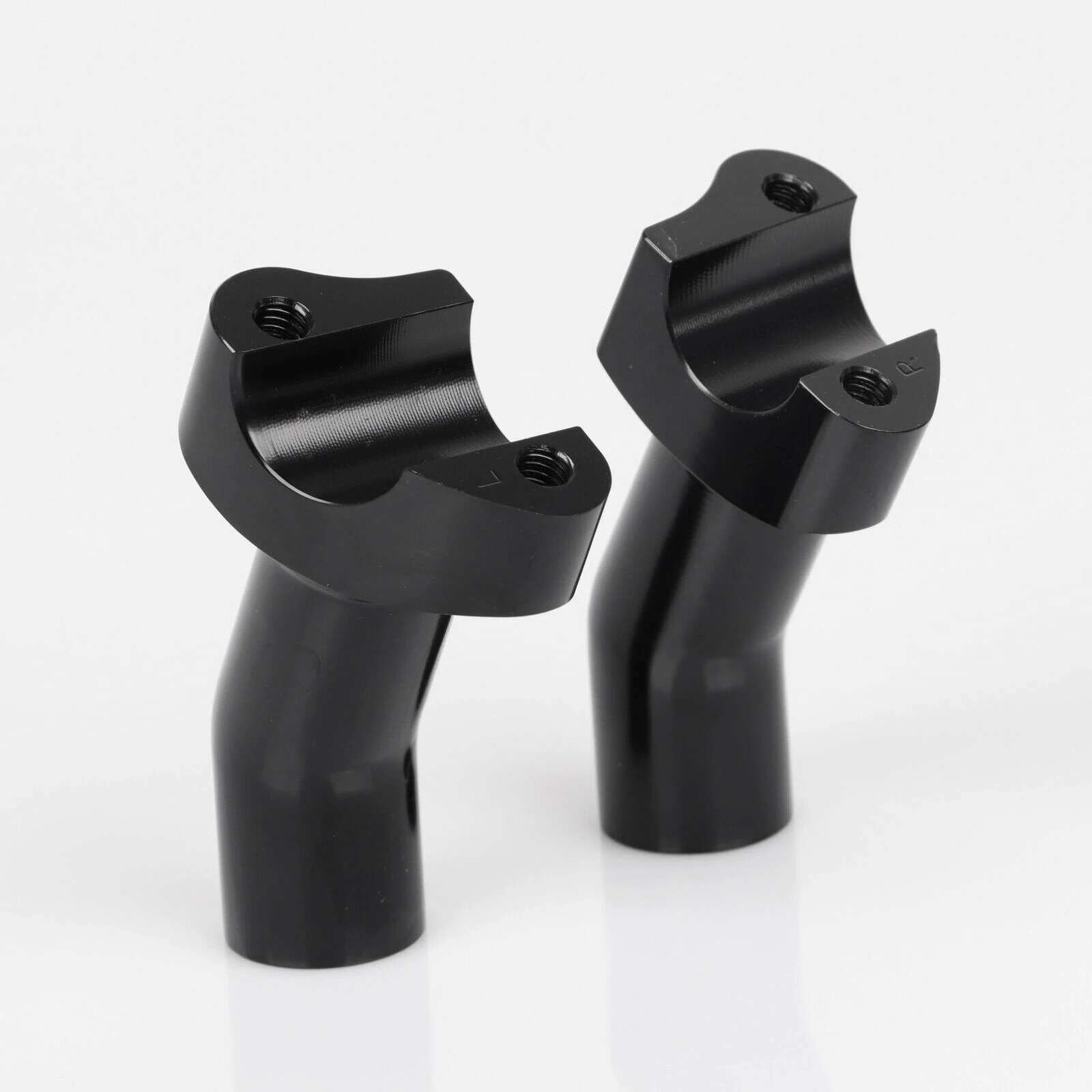 Easy To Use Black 3.5Inch Tall Pullback Handlebar Risers For Softail Dyna Sportster Touring Pullback Aluminum Straight Re