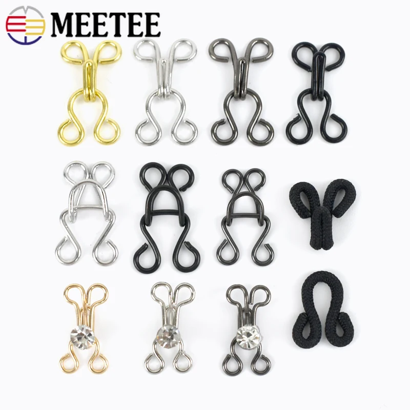 

30/50Sets Metal Invisible Button For Underwear Skirt Coat Adjust Buckles Collar Hooks Garment Pants Clasp DIY Sewing Accessories