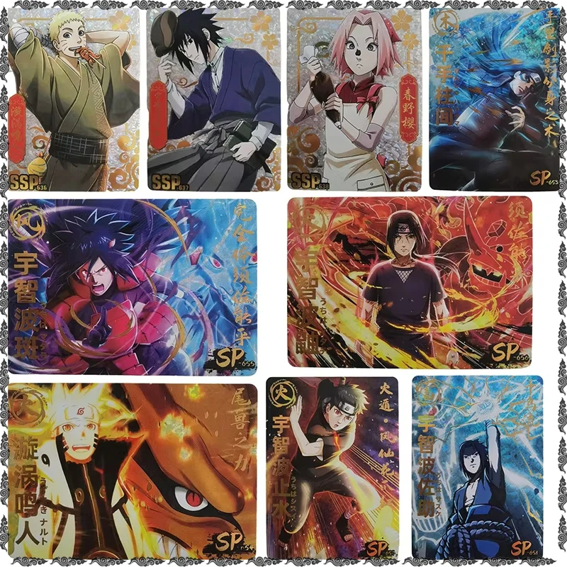 Anime NARUTO Rare SP SSP Refraction Foil Senju Hashirama Uchiha Madara Itachi Toys for man Collectible Cards Birthday Present