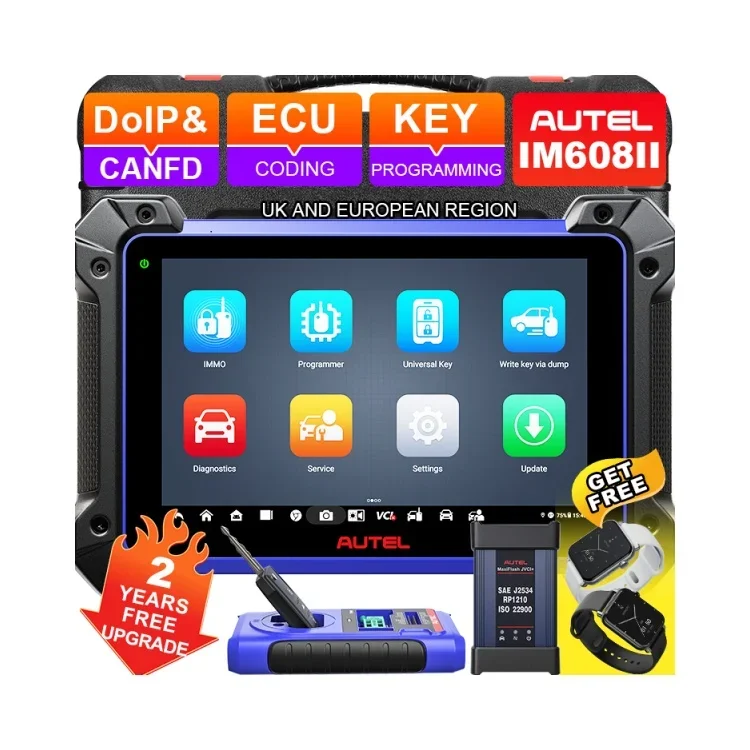 Universal autel im 608 pro ll chave fob chip cópia máquina decodificador chave do carro máquina programação chave para todos os carros leitor código