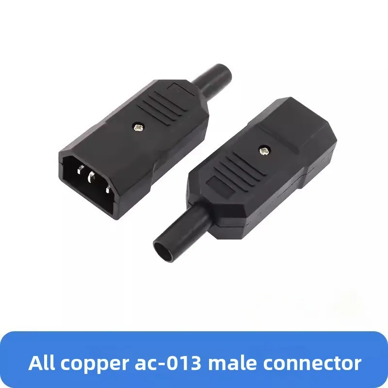 2PCS IEC C13 10A 250V 3Pin Copper Core Rewirable Male&Female AC Power Plug Socket for Electric Cooker E-Bike Charging