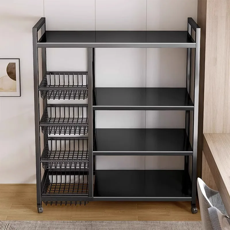 

Kitchen racks floor-to-floor multi-storey vegetable storage racks household multi-functional groceries shelf wall snack storage