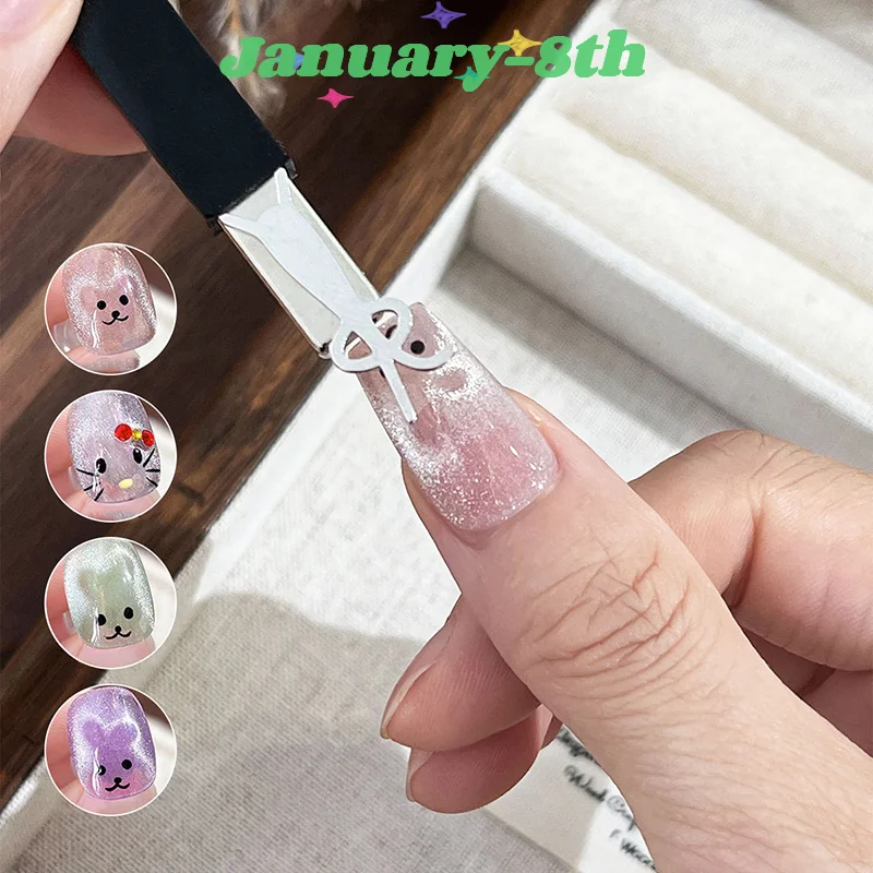 Love Cat Eye Magnetic Stick Nail Art Tools Small Iron Piece Magnet Stick Create Bunny Pattern Magnetic Polish Effects Nail