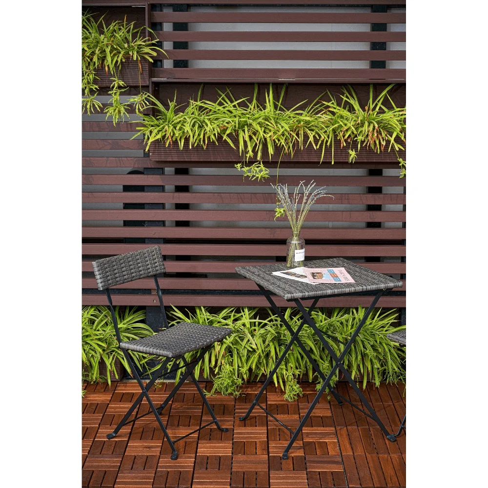 10PCS Acacia Wood Interlocking Deck Tiles Waterproof Outdoor Flooring Non-Slip Drainage Easy Installation Balcony Pool Garden