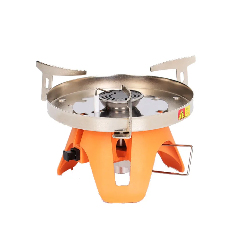 موقد تخييم معدني محمول للسفر والتخييم في الهواء الطلق، موقد يدوي من الفولاذ المقاوم للصدأ والألومنيوم مع خيارات وقود البيوتان والبروبان