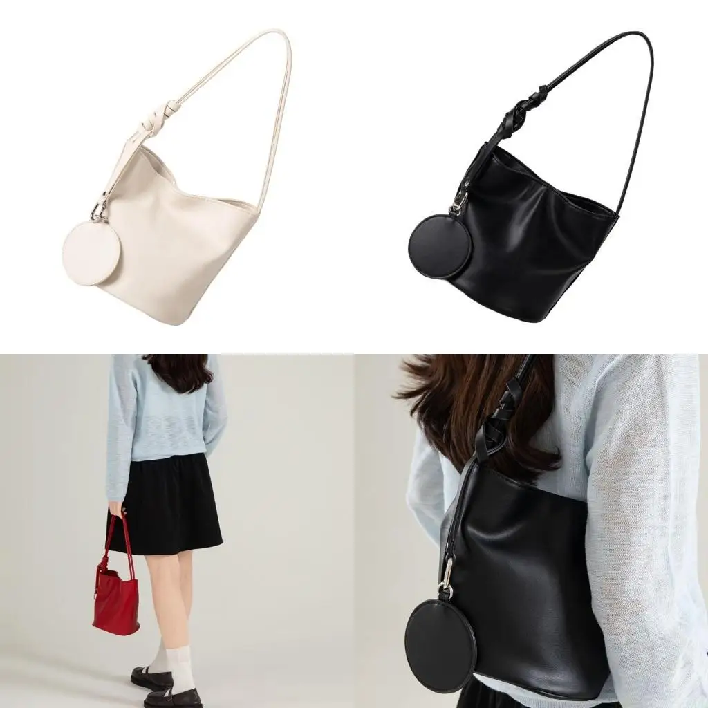 

X90d Buckerm Buckerce Sag с съемной эргономичной ручкой очарования Практическая сумка для подмышки для повседневного путешествия