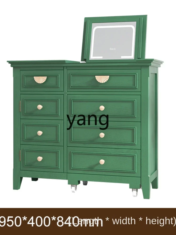 Yhl Meja Rias Retro High Sense Dresser Lampu Kecantikan Cermin Meja Rias dengan Bangku Rias