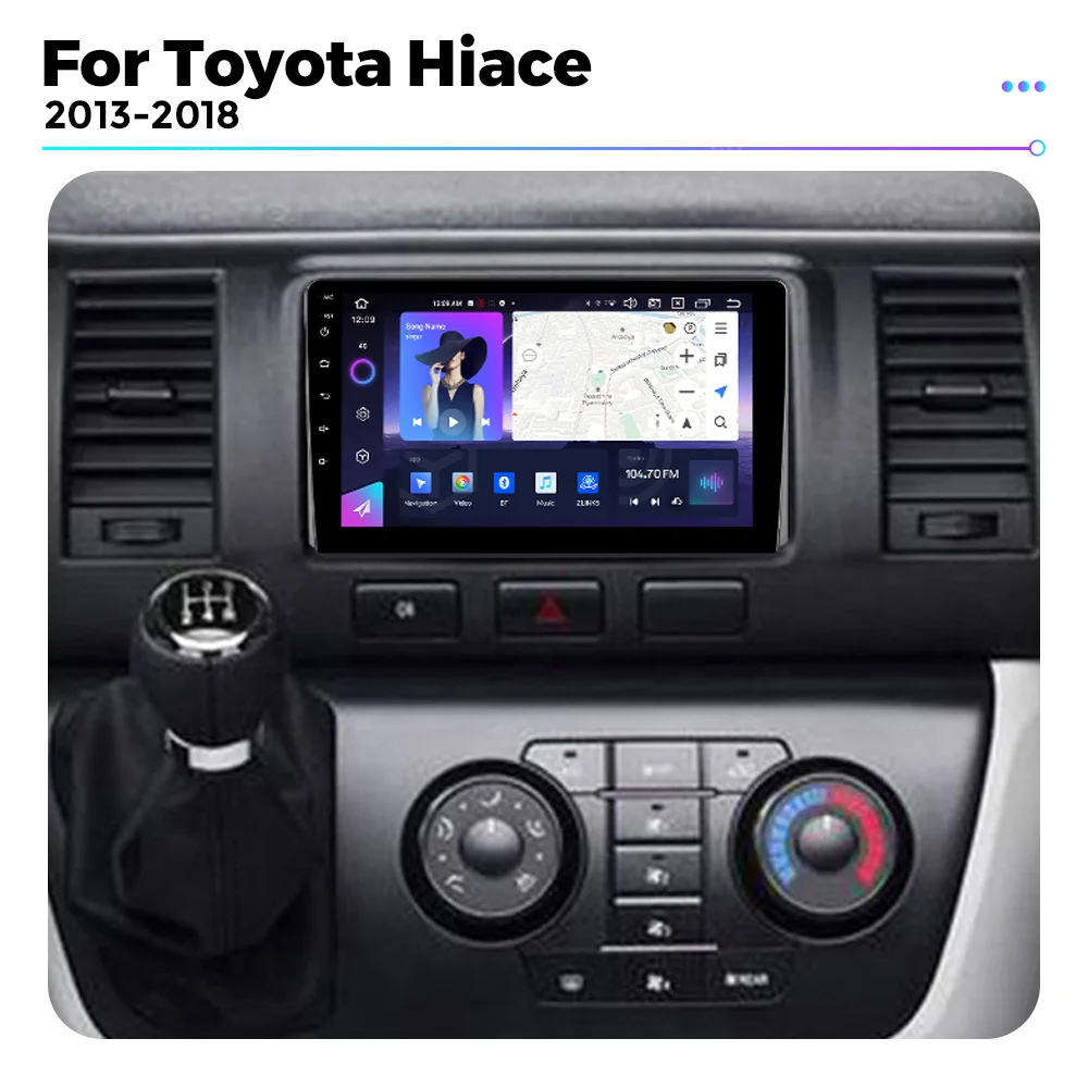 For Toyota Hiace 2013-2018 Car Radio Stereo Multimedia Player GPS Navigation Carplay 2Din Head Unit DSP BT5.0 4G WIFI connection