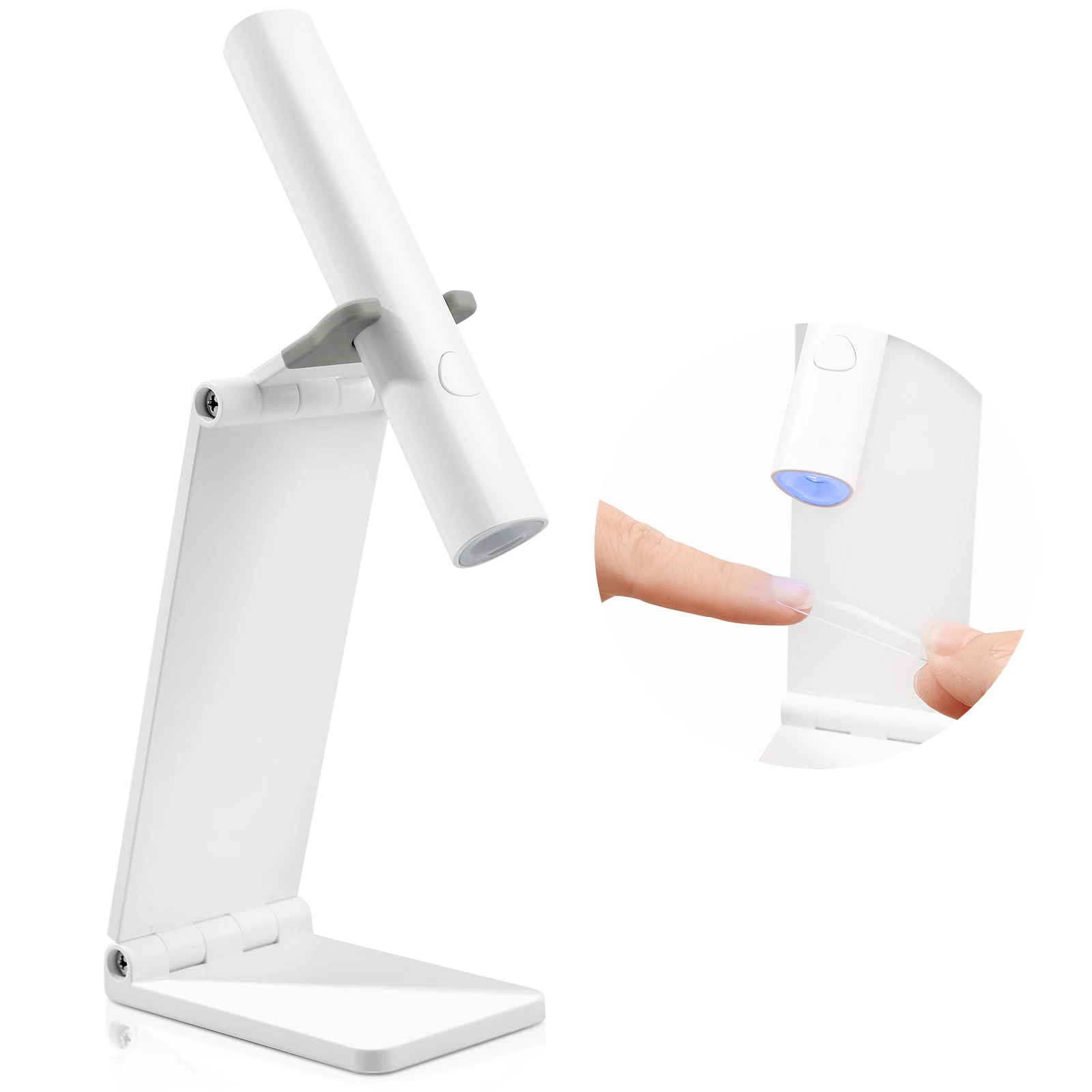 

SAVILAND Mini U V LED Nail Lamp Cordless with Portable Stand Handsfree Fast Curing Gel Polish Dryer USB Powered for Home DIY