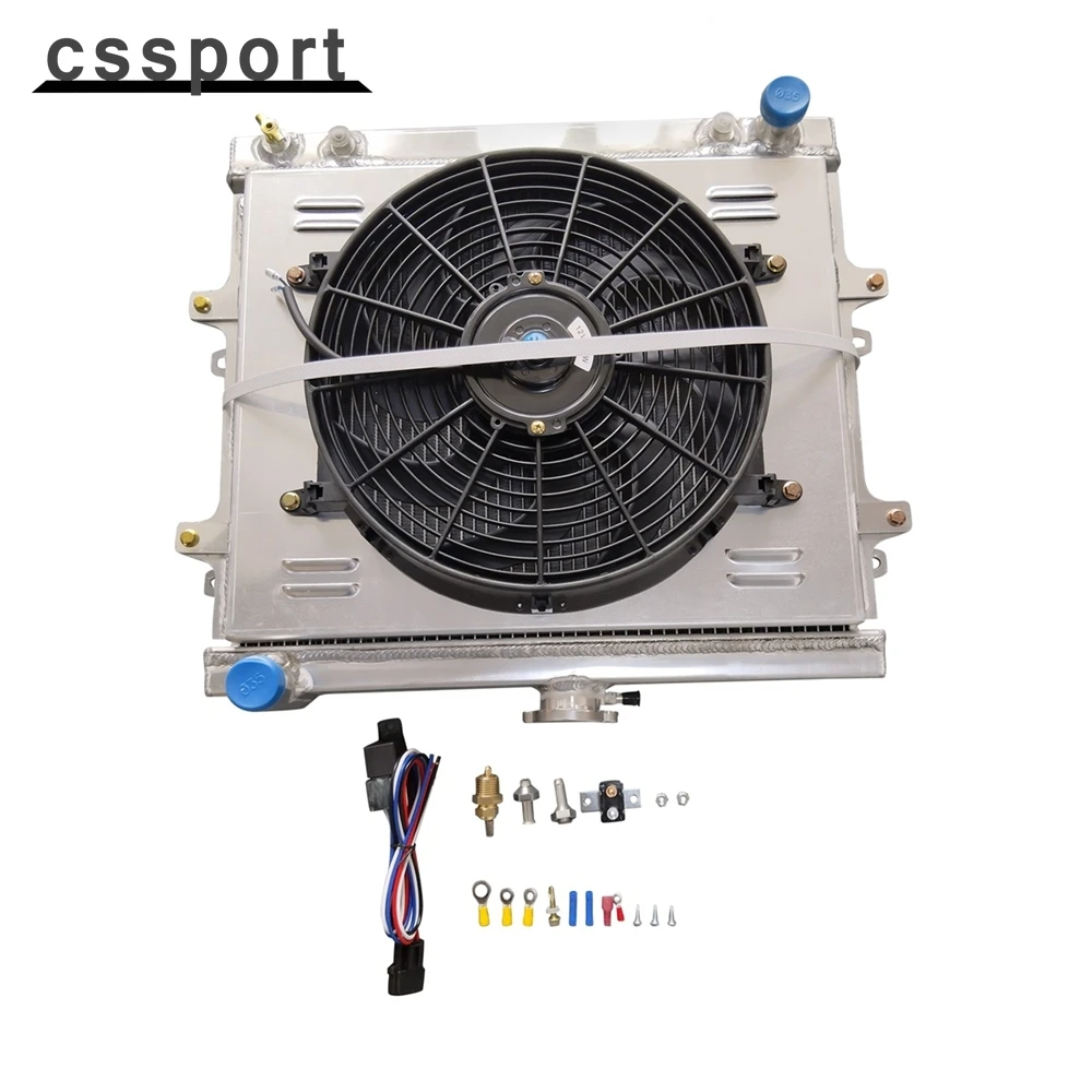 

3-рядный вентилятор кожуха радиатора + реле для Toyota Pickup DLX 4 Runner SR5 2.4L 1984-95 гг.