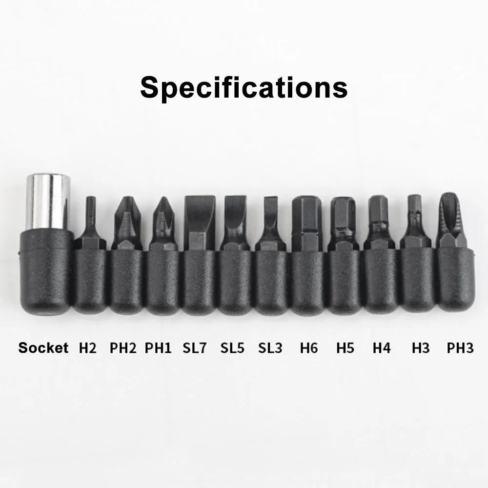 Imagem -02 - Multifunções Screwdriver Bits Conjunto Combinação Precisão Chave de Fenda Ferramenta de Reparo de Cabeça com Soquete Ferramentas de Expansão 12 Pcs
