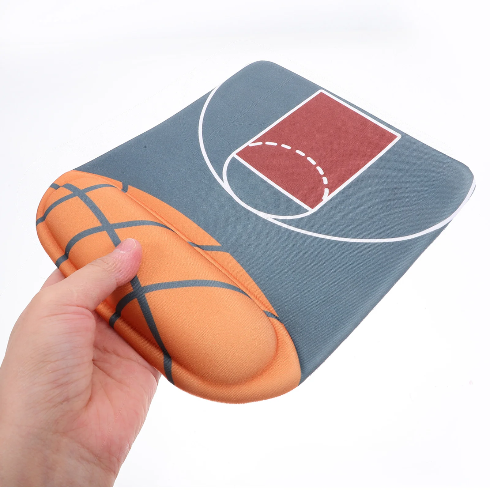 

Non-Slip Mouse Pad With Wrist Support Basketball Pattern Ergonomic Design For Gaming Office Work Desktop Computer