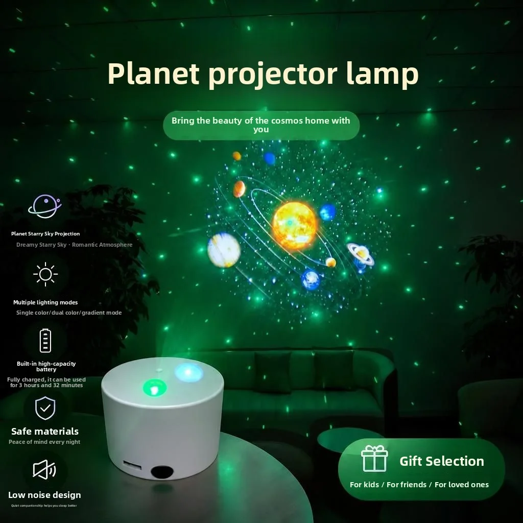 Northern Lights Projection Starry Sky Light Universe Planet Pattern Atmosphere Light Charging Galaxy Planet LED Nightlight