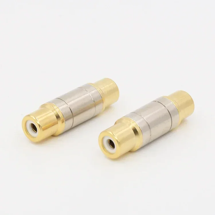 VRFP01 4-шт разъем RCA позолоченный прямой RCA гнездовой адаптер DIY аудио-видео кабель