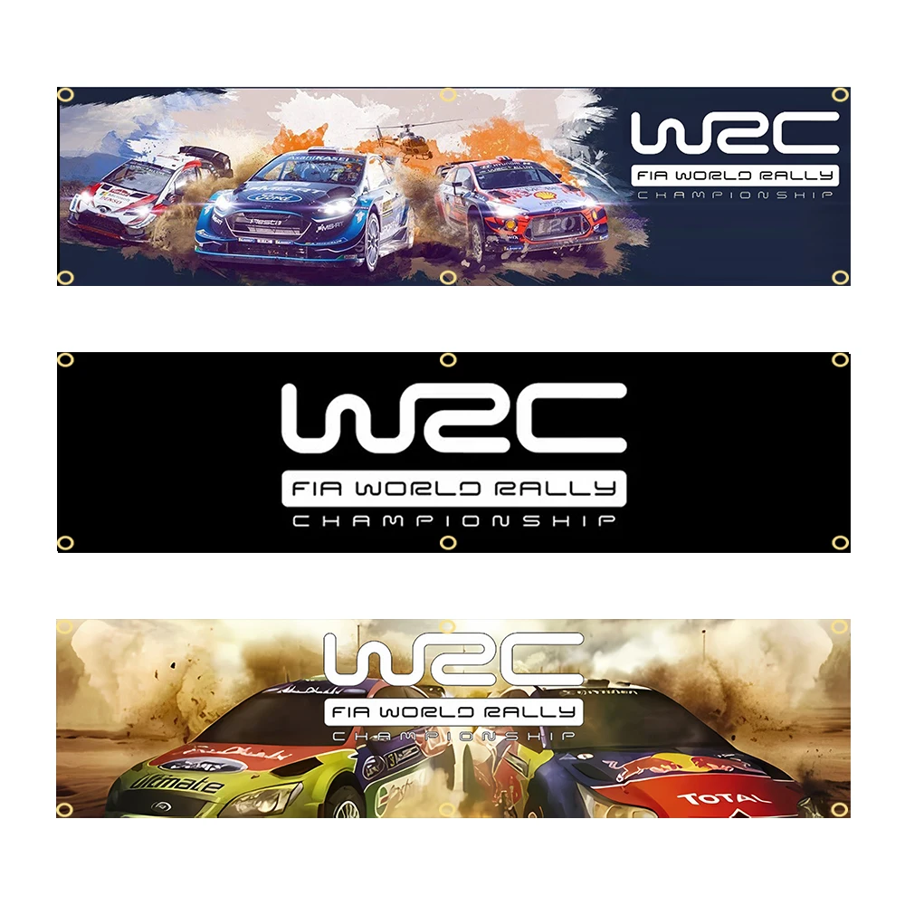 60X240cm World Rally Championship WRC Banner Flag Polyester Printed Garage or Outdoor Decoration Tapestry