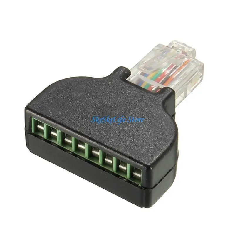 E65E RJ45 To 8Pin Terminals Connectors No Tools Need For Fast Networking Wiring