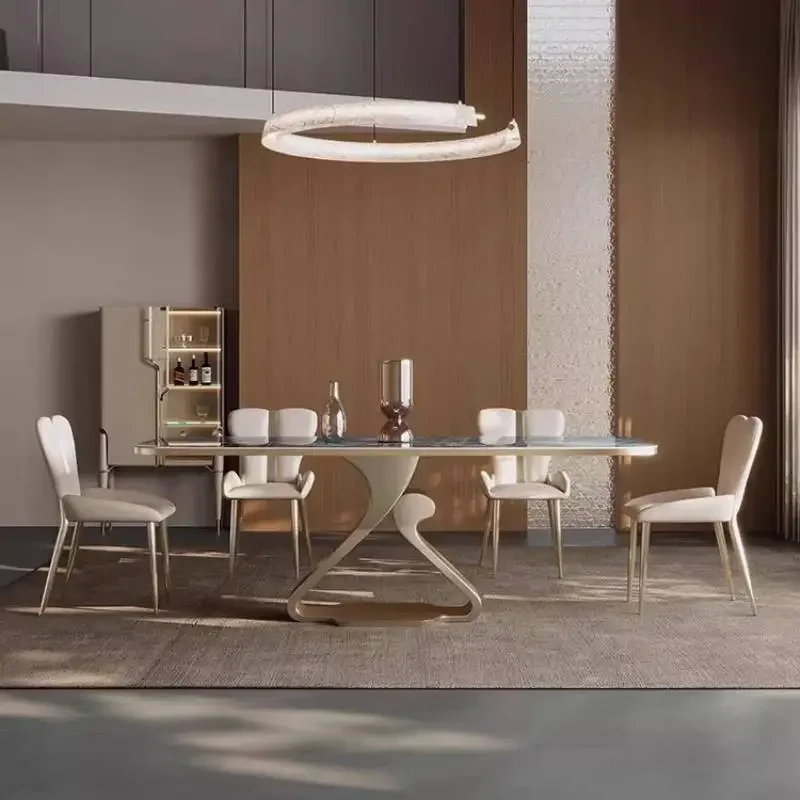 Unique Chairs Dining Tables Space Italian Designer Expandable Black Dining Tables Modern Extending Mesas Comedor Furniture Home