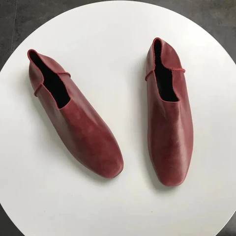 Повседневные лоферы без шнуровки из натуральной кожи на плоской подошве, женская обувь, удобные туфли на плоской подошве из мягкой кожи, женская обувь с квадратным носком