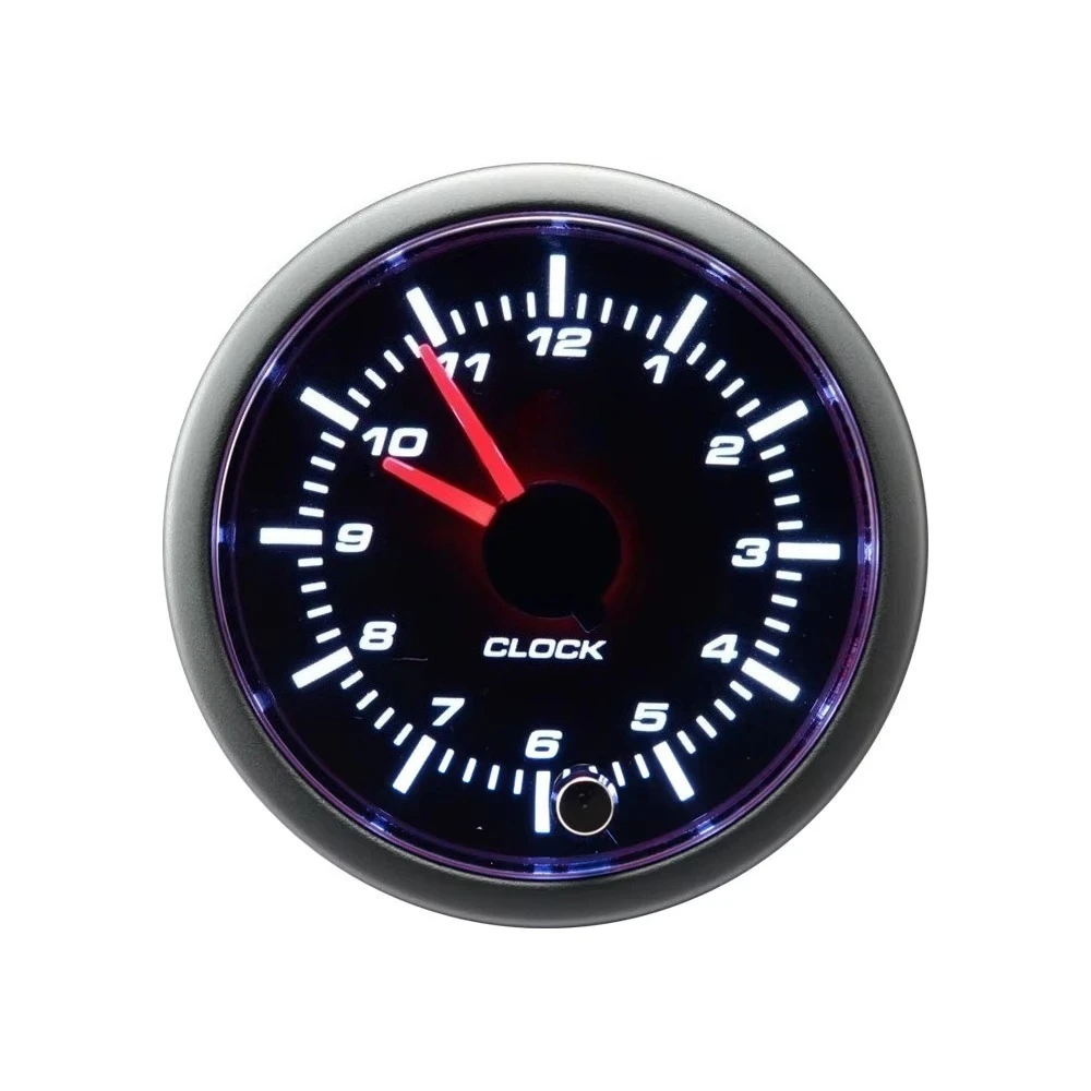 

52mm Smoke Lens Electrical Clock with White&amber LED Display-for Tuning Cars/100%