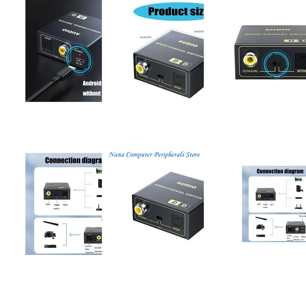 

F68C High Efficiency Digital Sound Converters Optical/Coaxial Converters