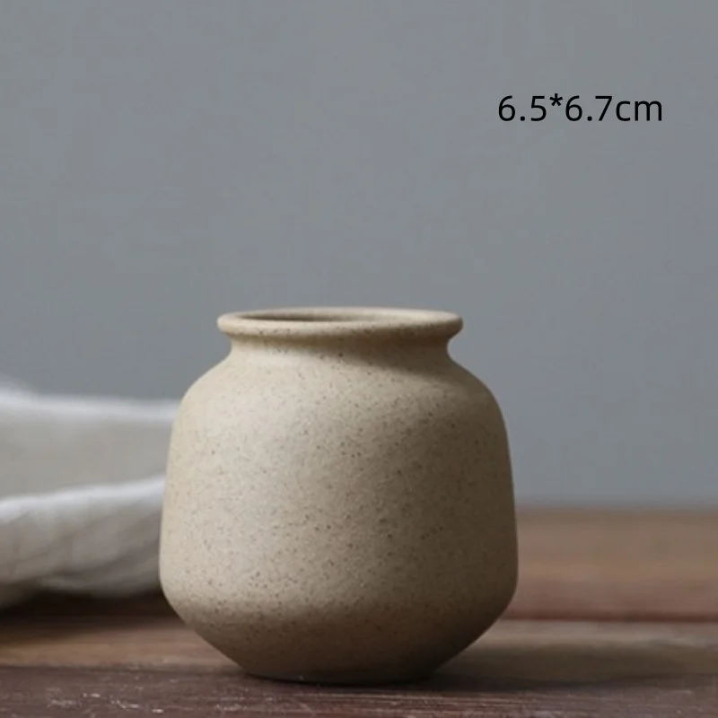 Mini Matte Speckled Ceramic Vase Multi Purpose Small Pot For Flower Arrangement Hydroponics Table Spoon Makeup Brush Pen Holder