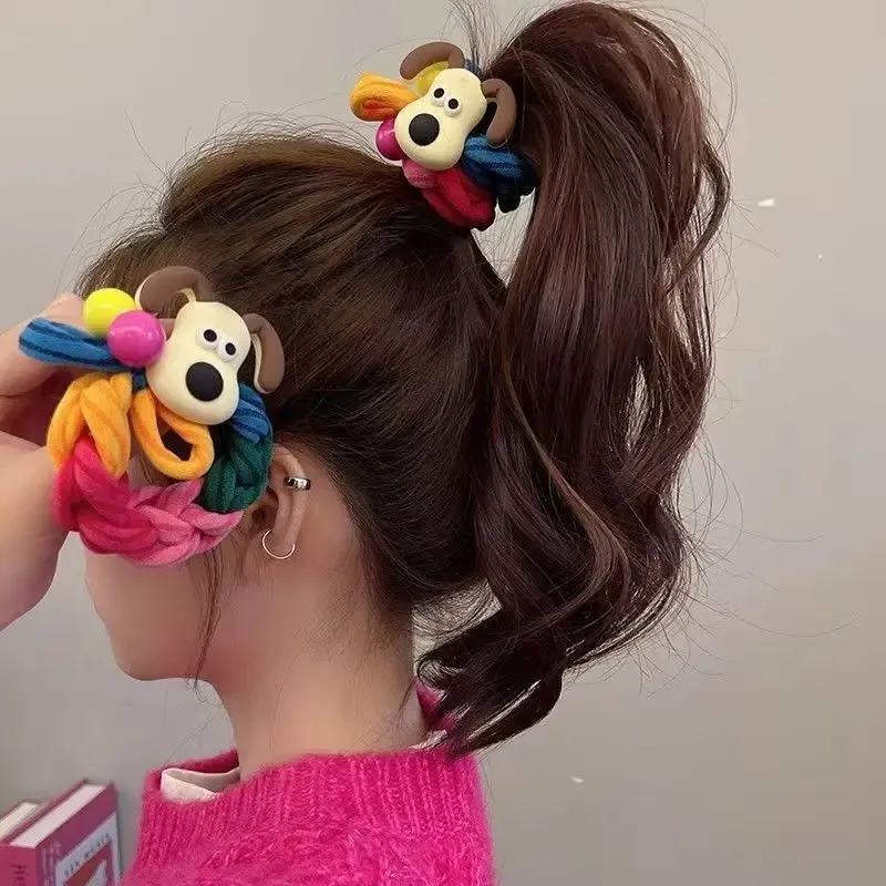 Super cute dog rainbow colored bold headband 2025 new style headband with high elasticity rubber band, the best gift for women t