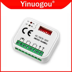 Universal RX-MULTI Receiver 433 a 868mhz AC/DC9-30V 300-868MHz Garage Door Receiver Remote Control Fixed Rolling Learning Code