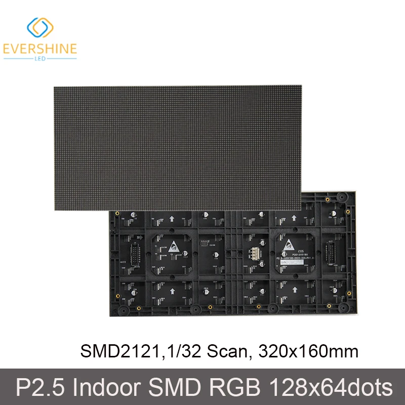 Imagem -02 - Módulo de Display Led Interno Colorido Rgb P2.5 Smd2023 Pontos 128x64 Passo de 2.5 mm 320x160 mm Melhor Preço