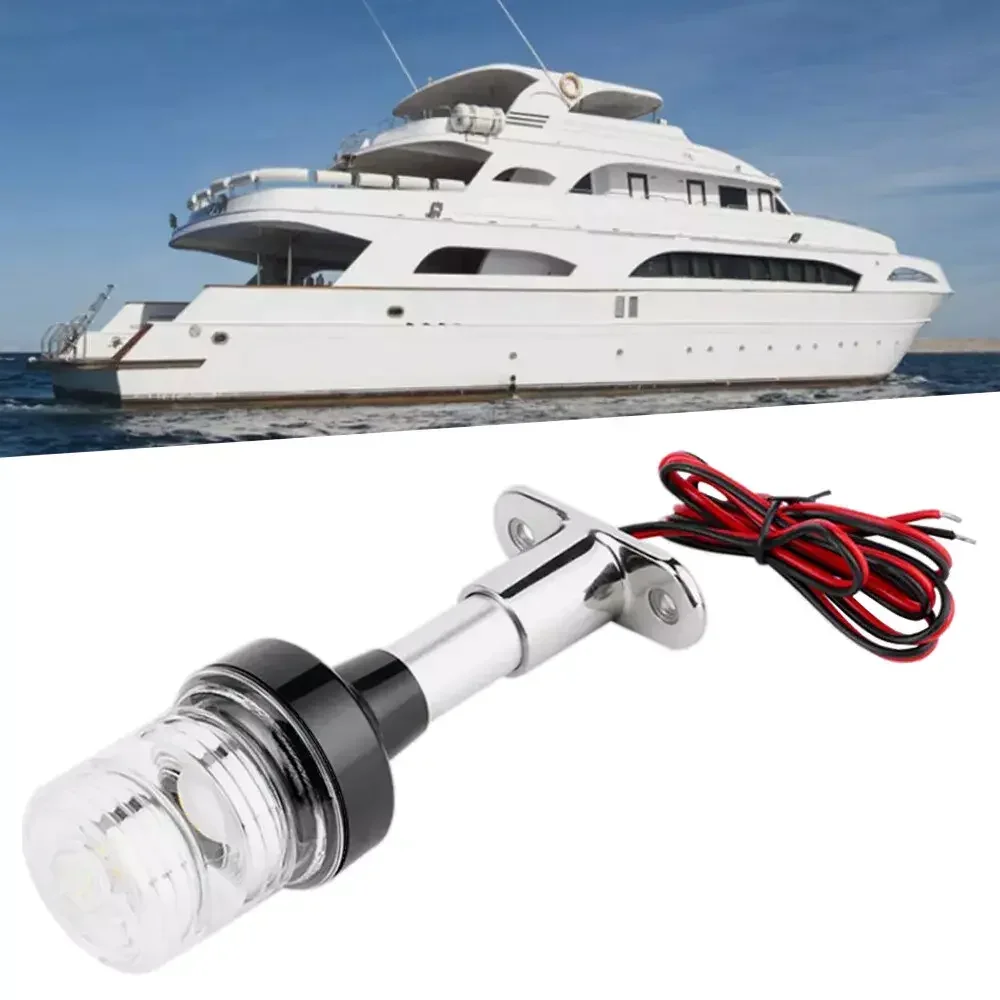 33LED Marine Boat Yacht Light All Round 360° White Anchor Navigation Lamp 12-24V Waterproof Sailing Signal Light 6-12 Inch