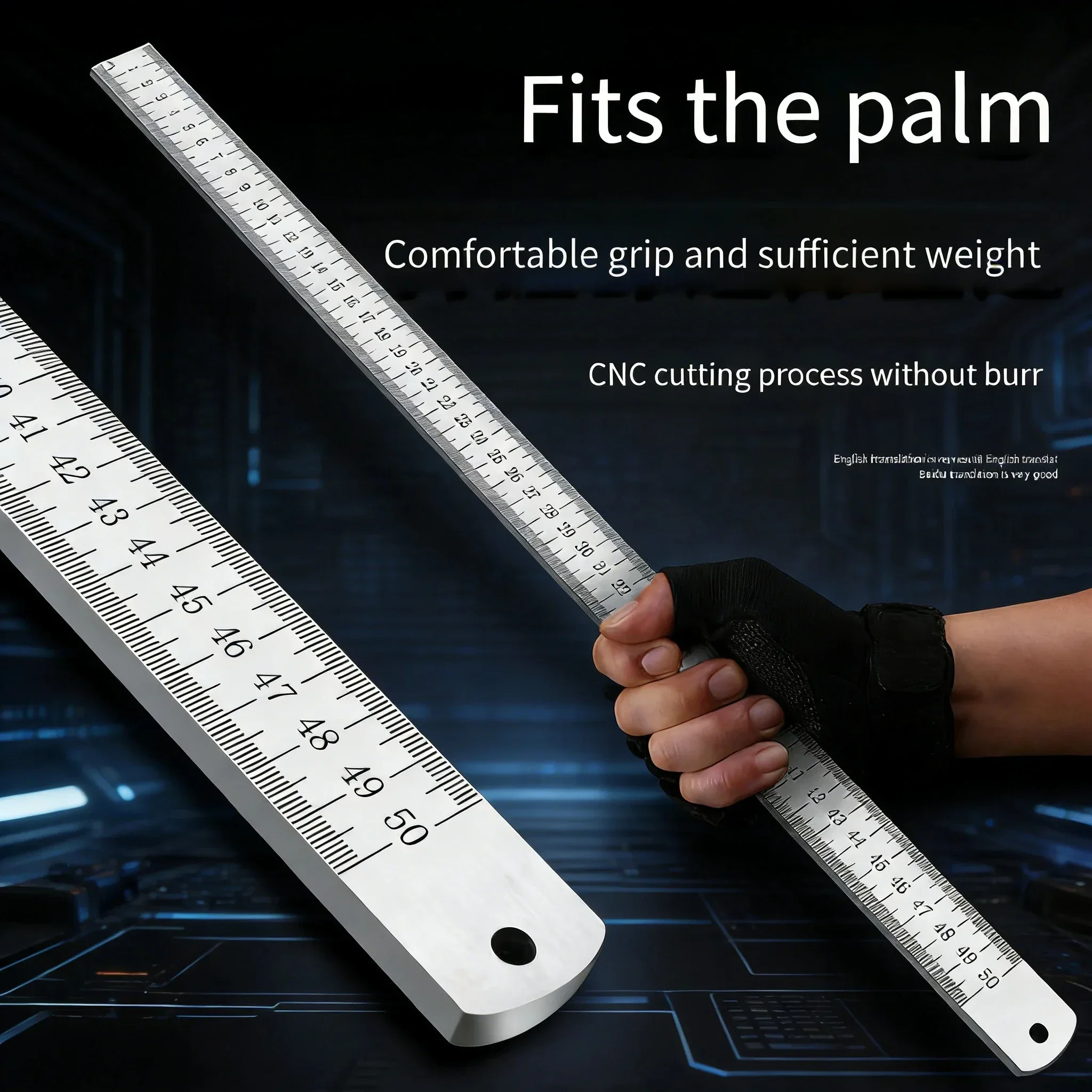 2026 5mm Thick Stainless Steel Ruler | Tempered Car Safety & Measuring Tool | Multi-Purpose Heavy Duty Scale wood working tools